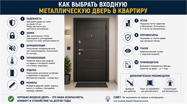Выбор входной металлической двери в квартиру