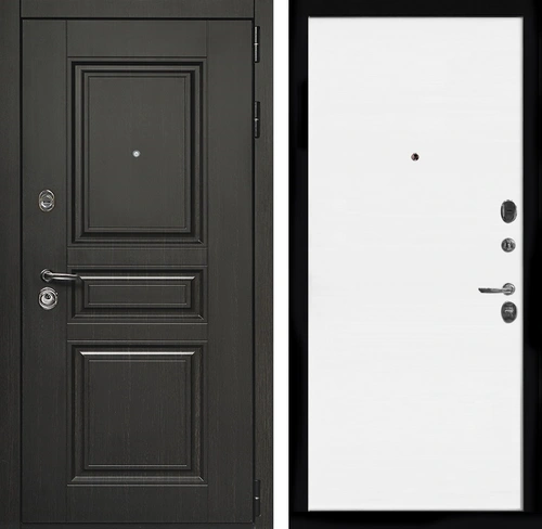 Входная дверь Премиум 3к (Венге / Гладкая Белый матовый) для установки в квартиру 29810