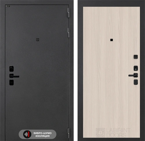 Входная дверь СонаЛаб 05 (Муар серый / Ясень светлый) для установки в квартиру 31177