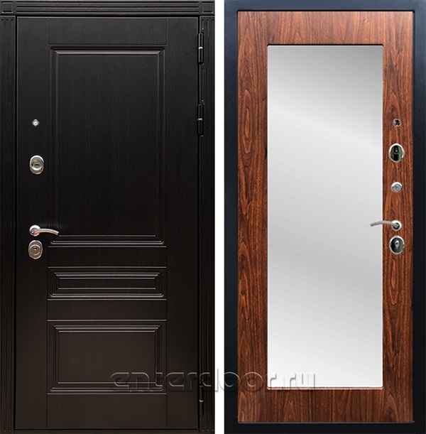 Входная дверь Армада Люксор с зеркалом Пастораль (Венге / Берёза морёная) - фото 55282