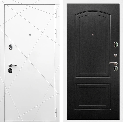 Входная дверь Лофт ФЛ-138 (Белый матовый / Венге) для установки в квартиру 23260