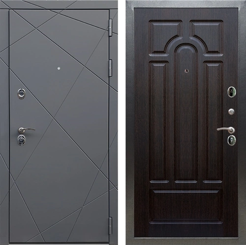 Входная дверь Лофт ФЛ-58 (Графит софт / Венге) для установки в квартиру 17480