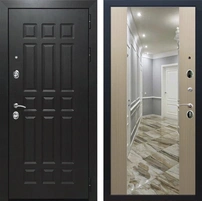 Входная дверь Престиж ФЛ-33 ЧШ с зеркалом СБ-16 (Венге / Беленый дуб) для установки в квартиру 24778