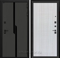 Входная дверь Карбон 06 (Лофт графит / Сандал белый)