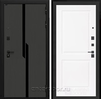 Входная дверь Карбон 11 (Лофт графит / Белый софт)