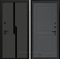 Входная дверь Карбон 11 (Лофт графит / Графит софт)