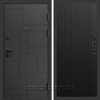 Входная дверь Квадро Стайл 3к Фиат (Чёрный / Черный кварц)
