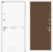 Входная дверь Line White 29 (Шагрень белая / Дуб кантри темный)