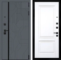 Входная дверь Эверест 3к (Графит софт / ФЛ-117 Белый матовый)