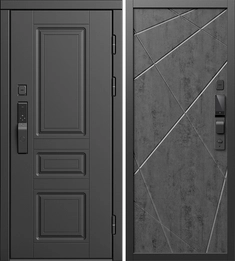{{productViewItem.photos[photoViewList.activeNavIndex].Alt || productViewItem.photos[photoViewList.activeNavIndex].Description || 'Входная дверь Премьер Блэк с умным замком - Лучи Бетон темный для установки в квартиру'}}