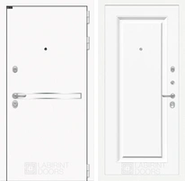 Входная металлическая дверь Лабиринт Line White 27 (Шагрень белая / Эмаль белая RAL 9003)
