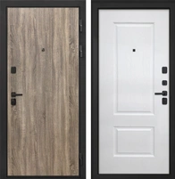Входная металлическая дверь Интекрон Профит Black Альба (Дуб Турин / Роял вуд белый)