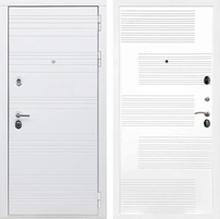 Входная дверь Италия ФЛ-185 (Белый матовый / Белый ясень) для установки в квартиру 22227