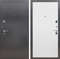 Входная дверь Престиж Гладкая (Антик серебро / Белый матовый) для установки в квартиру 22619
