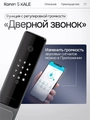 Входная дверь Пиано Смарт 2.0 с умным замком - 31 Черный кварц, зеркальная вставка с тонировкой для установки в квартиру 30745