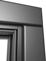 Входная дверь Урбан Блэк с умным замком - Лион Белый софт для установки в квартиру 32255