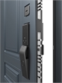 Входная дверь Премьер Графит с умным замком - зеркало ФЛЗ-649 Грей Софт для установки в квартиру — 33554