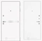 Входная металлическая дверь Лабиринт Line White 7 (Шагрень белая / Белое дерево)