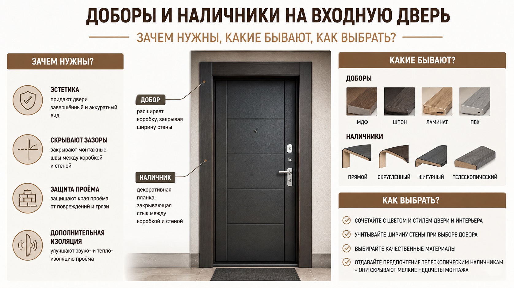 Доборы и наличники как выбрать