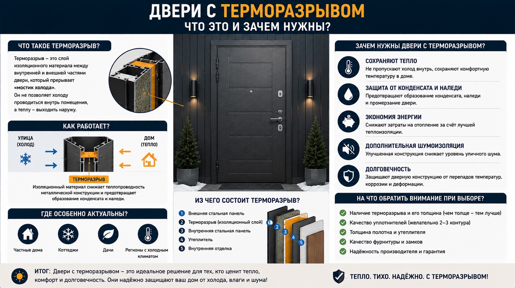 Входные двери с терморазрывом