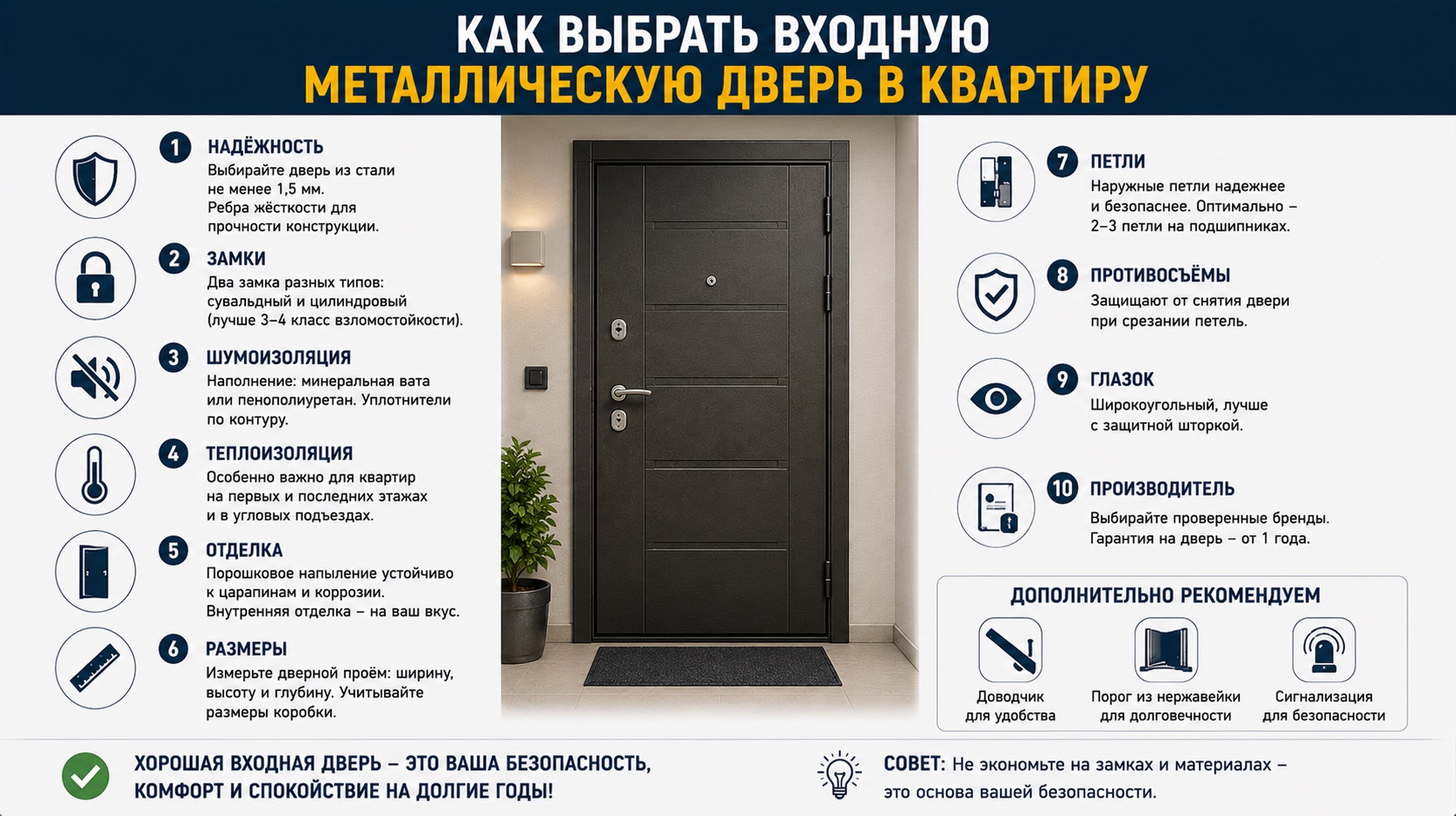 Входные металлические двери в квартиру